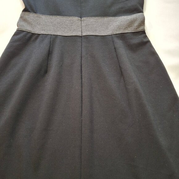 Selina Studio Black Grey Sleeveless Pencil Dress Size M Office Demure Sleek - Picture 10 of 12
